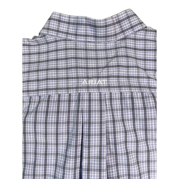 Ariat Mens Country Clement Button Down Shirt Size XXL LAVENDER Long Sleeves - Picture 9 of 9
